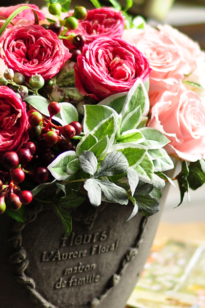 大きいサイズ プリザーブドフラワーアレンジメント ベルローズ