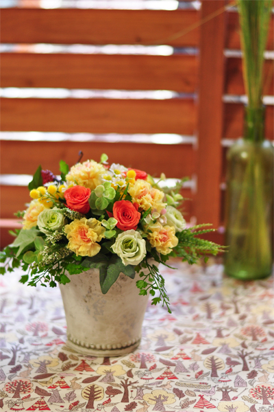 母の日　カーネーション　プリザーブドフラワーアレンジメント